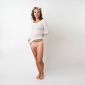Moodies Undies menstruatie & incontinentie ondergoed - Bamboe Bikini model Broekje - moderate kruisje - Roze - maat L