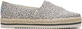 Toms Alpargate Platform Rope dames espadrille - Wit zwart - Maat 39