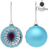 Kerstballen 8 cm (2 uds) Kristal Blauw