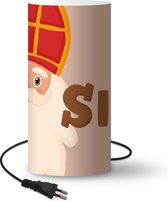 Lamp - Nachtlampje - Tafellamp slaapkamer - Sinterklaas - Chocolade - Sint - Kinderen - Jongens - Meisjes - Kindje - 33 cm hoog - Ø15.9 cm - Inclusief LED lamp - Kinderlamp