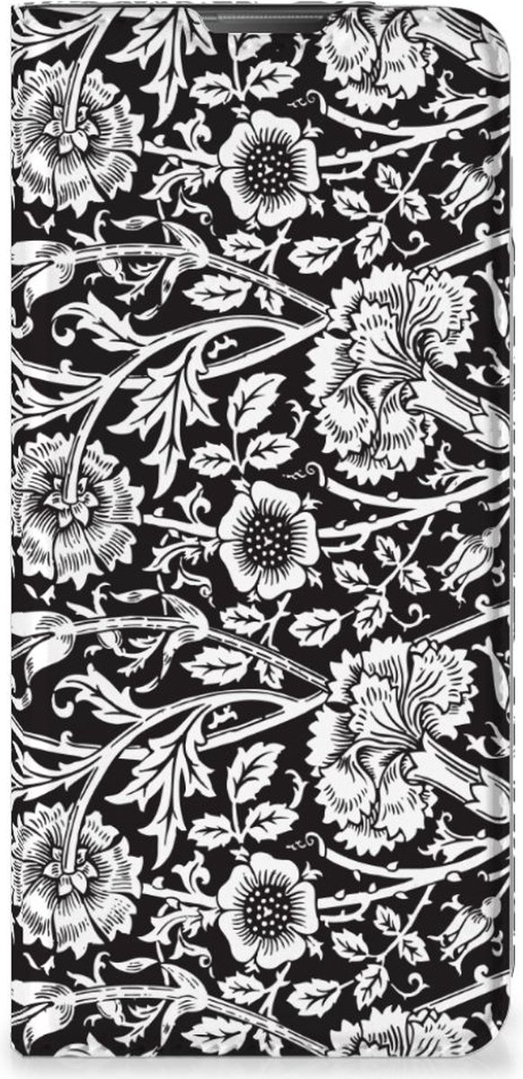 Motorola Moto E20 Smart Cover Black Flowers