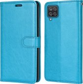 Samsung Galaxy A12 Hoesje - Mobigear - Wallet Serie - Kunstlederen Bookcase - Blauw - Hoesje Geschikt Voor Samsung Galaxy A12