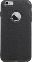 Backcase Lederen Hoesje iPhone 6/6s Zwart - Telefoonhoesje - Smartphonehoesje - Zonder Screen Protector