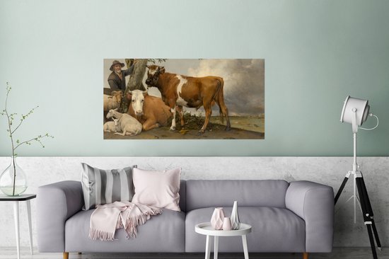 Affiche Le Taureau - Peinture de Paulus Potter - 120x60 cm