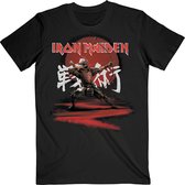 Iron Maiden Heren Tshirt -L- Senjutsu Eddie Archer Kanji Zwart