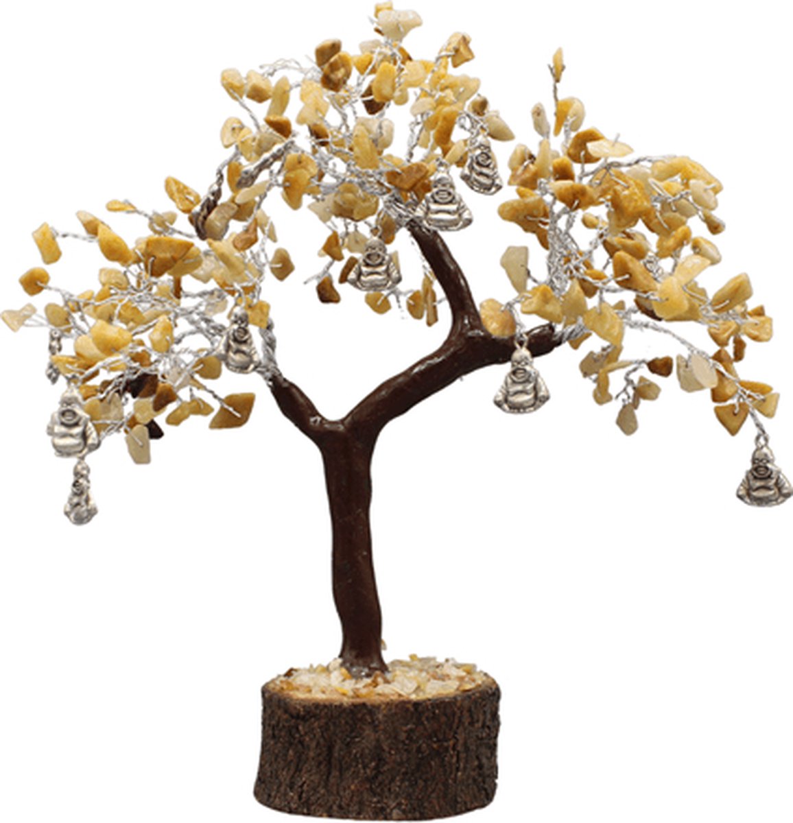 Edelsteenboom met Lachende Boeddha 300 Edelstenen - Reflecting