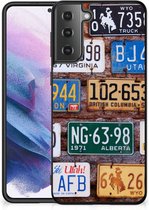Telefoon Hoesje Geschikt voor Samsung Galaxy S21 Plus Hippe Hoesjes met Zwarte rand Kentekenplaten