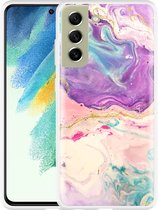 Hoesje Geschikt voor Samsung Galaxy S21 FE Dromerige Kleuren