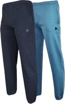 2-Pack Donnay Joggingbroek met boord - Sportbroek - Heren - Maat XXL - Navy/Vintage blue