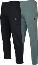 2-Pack Donnay Joggingbroek rechte pijp - Sportbroek - Heren - Maat XL - Black/Deep army green