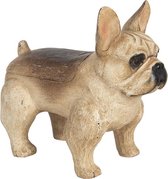 Decoratie Beeld Hond 27*13*24 cm Bruin Hout, Kunststof Decoratie Figuur Opberg Kistje Trinket Box
