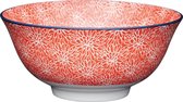 Kitchencraft Kom Floral 15,5 X 7,5 Cm Keramiek Koraalrood
