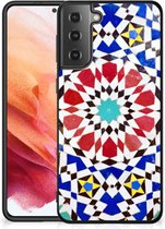 Smartphone Hoesje Geschikt voor Samsung Galaxy S21 Cover Case met Zwarte rand Mozaïek