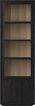 Wandkast fort | black | eikenhout | 65 x 40 x 194 (h) cm