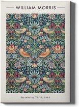 Walljar - William Morris - Strawberry Thief - Muurdecoratie - Canvas schilderij