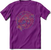 Vissen T-Shirt | Grappig Verjaardag Vis Hobby Cadeau Shirt | Dames - Heren - Unisex | Tshirt Hengelsport Kleding Kado - Paars - XXL