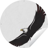 Tuincirkel Illustratie van een opstijgende adelaar - 90x90 cm - Ronde Tuinposter - Buiten