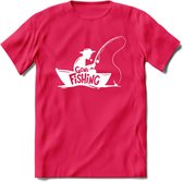 Vissen T-Shirt | Grappig Verjaardag Vis Hobby Cadeau Shirt | Dames - Heren - Unisex | Tshirt Hengelsport Kleding Kado - Roze - XL