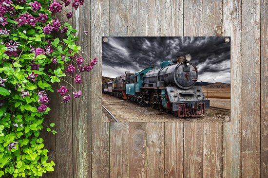 Posters de jardin extérieur Train - Storm - Rails - 90x60 cm - Toile jardin