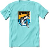 Vissen T-Shirt | Grappig Verjaardag Vis Hobby Cadeau Shirt | Dames - Heren - Unisex | Tshirt Hengelsport Kleding Kado - Licht Blauw - XXL