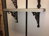 Bel ensemble d'étagères porte-cintres motif raisin, fonte-petit