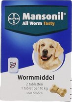 Mansonil All Worm Tasty - Hond - 2 Tabletten