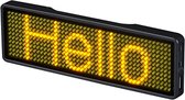 Sertronics Geel LED naamplaatje 9.3x3cm zwarte rand