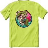 Vissen T-Shirt | Beige | Grappig Verjaardag Vis Hobby Cadeau Shirt | Dames - Heren - Unisex | Tshirt Hengelsport Kleding Kado - Groen - S
