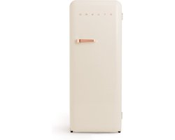CREATE - Koelkast in retrostijl - Gebroken wit - Handvat Roségoud - FRIDGE RETRO 281L