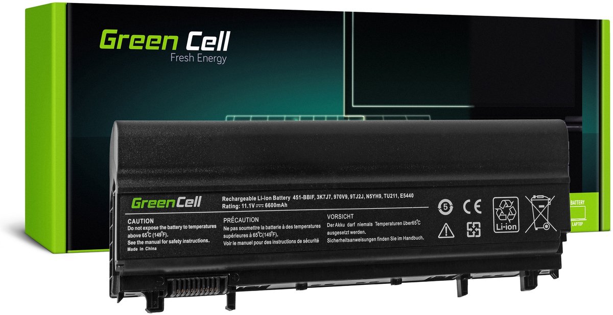 Batterij voor Dell Latitude E5440 E5540 P44G / 11,1V 6600mAh.