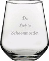 Gegraveerde Drinkglas 42,5cl De Liefste Schoonmoeder