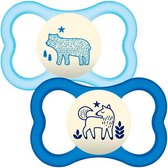 Mam Baby Dummy Nighttime 6+ Blue Silicone 2u