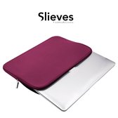 Slieves - Laptophoes - 14 inch - Laptop Sleeve - Schok Resistent - Neoprene - (Spat) Waterdicht - Bordeaux Rood