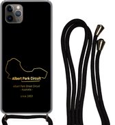 Hoesje met koord Geschikt voor iPhone 11 Pro - Australië - F1 - Circuit - Siliconen - Crossbody - Backcover met Koord - Telefoonhoesje met koord - Hoesje met touw - Cadeau voor man