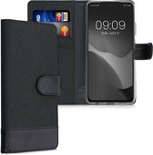 kwmobile telefoonhoesje voor Xiaomi Redmi Note 10 / Note 10S - Hoesje met pasjeshouder in antraciet / zwart - Case met portemonnee
