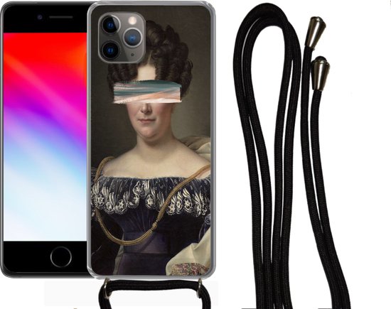 Coque avec cordon iPhone 11 Pro - Peinture - Peinture - Arc-en-ciel - Siliconen - Bandoulière - Coque arrière avec cordon - Coque pour téléphone avec cordon - Coque avec corde