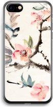 Case Company® - iPhone 7 hoesje - Japanse bloemen - Soft Case / Cover - Bescherming aan alle Kanten - Zijkanten Transparant - Bescherming Over de Schermrand - Back Cover