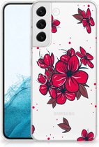 Foto hoesje Geschikt voor Samsung Galaxy S22 Plus Telefoon Hoesje Blossom Red