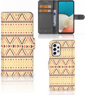 Wallet Book Case Geschikt voor Samsung Galaxy A53 GSM Hoesje Aztec Yellow
