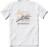 F-15 Vliegtuig T-Shirt | Unisex leger Kleding | Dames - Heren Straaljager shirt | Army F16 | Grappig bouwpakket Cadeau | - Wit - S