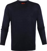 Suitable - Pullover Merino O-neck Donkerblauw - L - Modern-fit