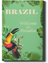 Walljar - Brazilië Paradijs - Muurdecoratie - Canvas schilderij