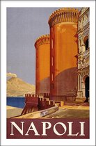 Walljar - Napoli - Muurdecoratie - Poster met lijst