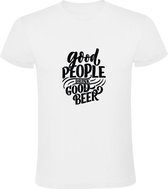 Good people drink good beer | Heren T-shirt | Wit | Goede mensen drinken goed bier | Borrel | Feest | Carnaval | Oktoberfeest | Humor