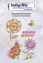 Steampunk Flowers A6 Rubber Stamps (IND0885)