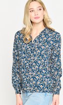 LOLALIZA Blouse met bloemenprint - Blauw - Maat 40