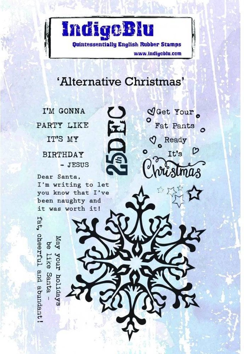 Alternative Christmas A6 Rubber Stamp (IND0475)
