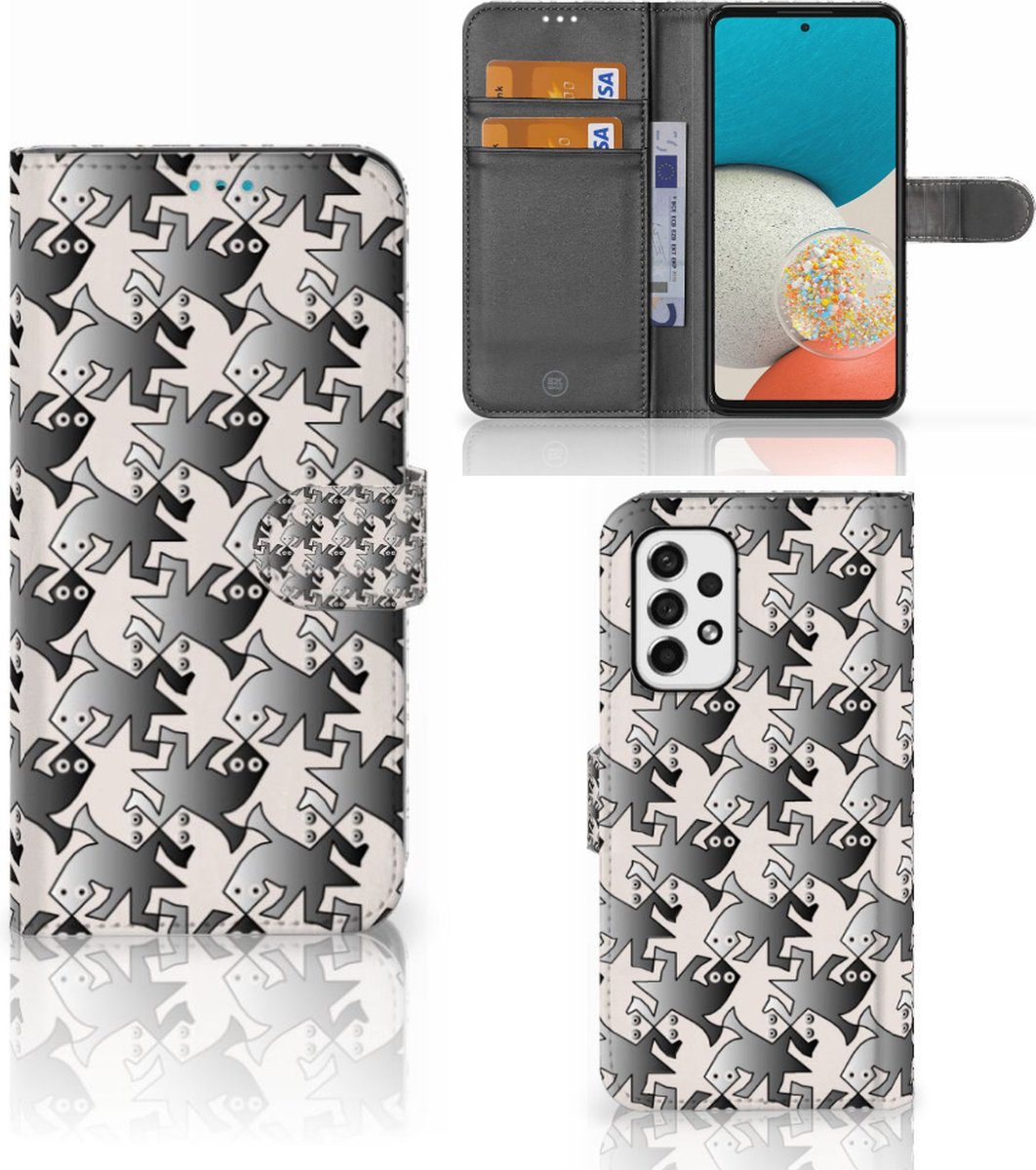 Samsung Galaxy A53 Telefoonhoesje met Pasjes Salamander Grey