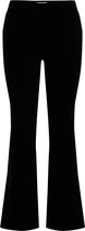 WE Fashion Dames velourse broek met elastieke tailleband - Curve