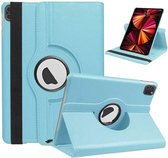 Hoes geschikt voor iPad pro 2020 / 2021 bookcase Draaibare Licht Blauw - Hoes geschikt voor iPad pro hoes 2021 / 2020 - Hoes geschikt voor iPad pro 11 2021 case Cover- Hoes geschikt voor iPad pro 2020 hoes